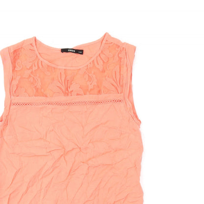 Womens UK Size 8 Oasis Pink Basic Tank