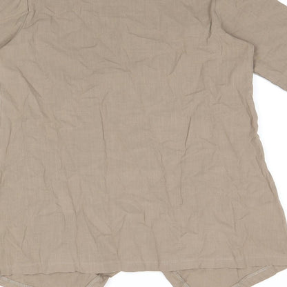 Womens UK Size S MissLook Beige Basic T-Shirt