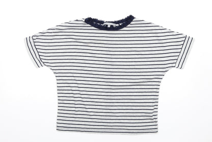 Womens UK Size 8 Oliver Bonas Grey Basic T-Shirt