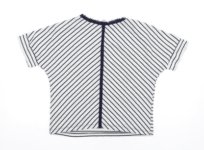Womens UK Size 8 Oliver Bonas Grey Basic T-Shirt