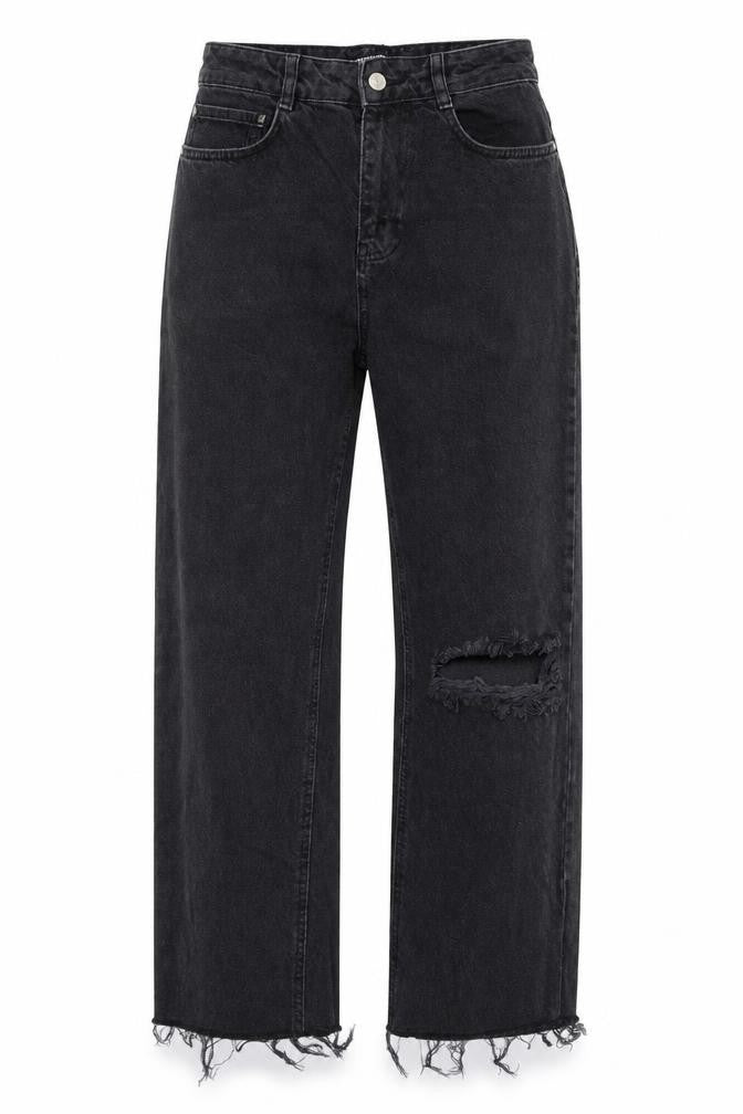Womens UK Size 8 Missguided Regular Fit Straight Black Jeans