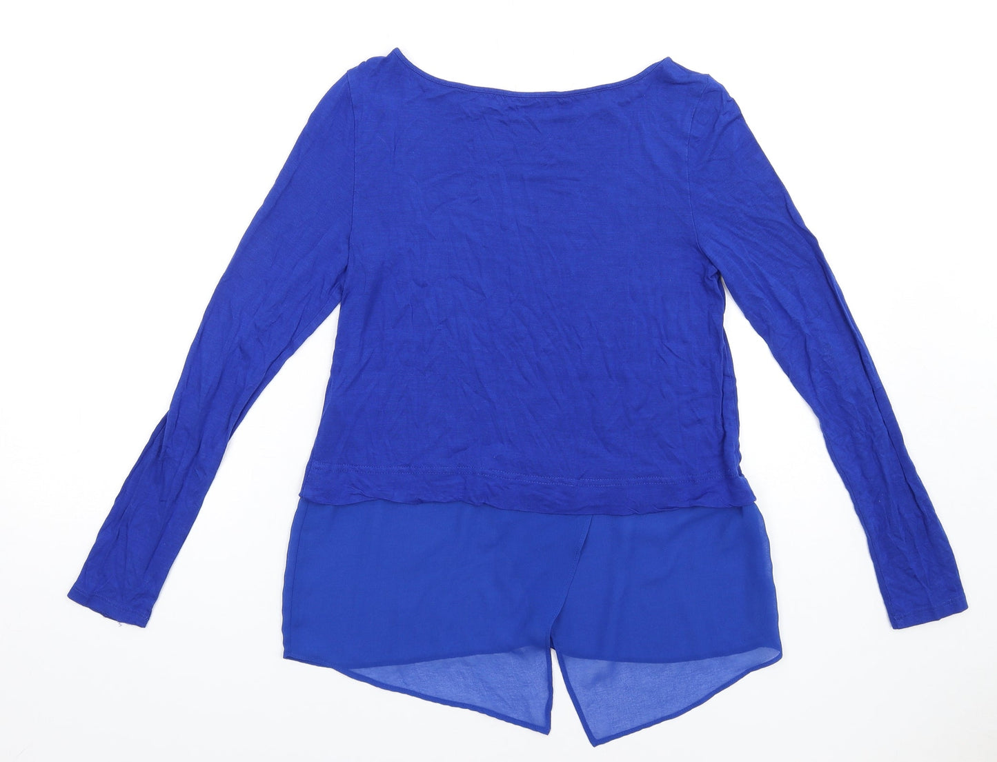 Womens UK Size XS Oasis Blue Basic T-Shirt