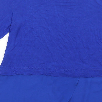 Womens UK Size XS Oasis Blue Basic T-Shirt