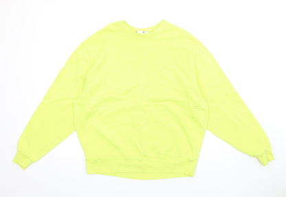 Womens UK Size L COLLUSION Yellow Pullover Sweatshirt