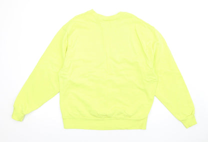 Womens UK Size L COLLUSION Yellow Pullover Sweatshirt