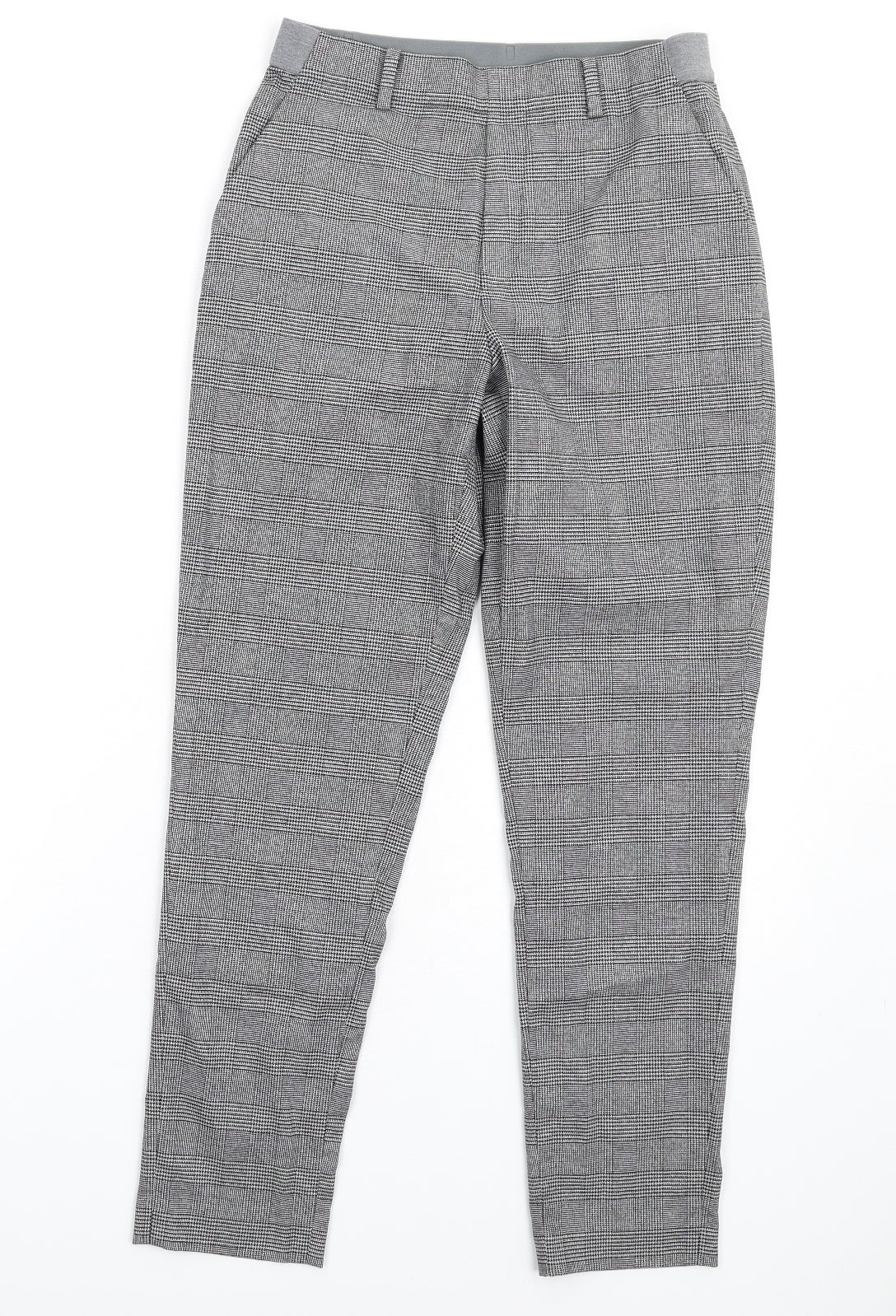 Womens UK Size XS Uniqlo Regular Fit Dress Pants Grey Trousers