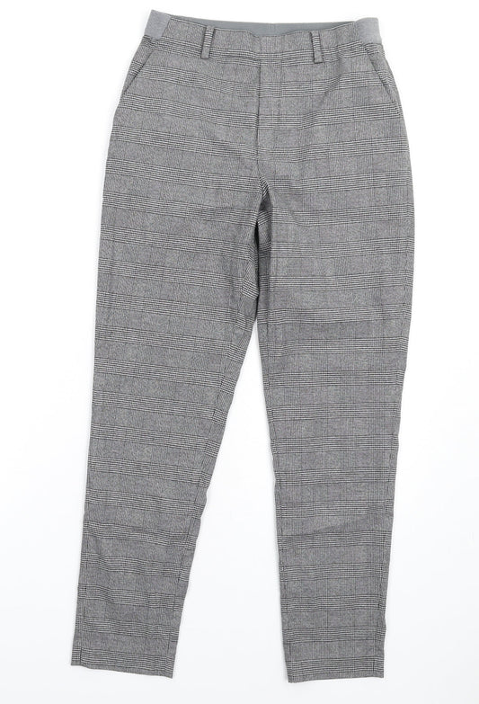 Womens UK Size XS Uniqlo Regular Fit Dress Pants Grey Trousers