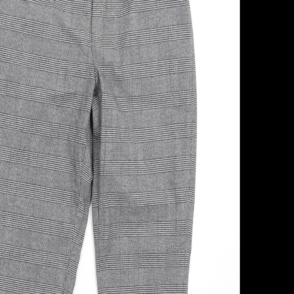 Womens UK Size XS Uniqlo Regular Fit Dress Pants Grey Trousers