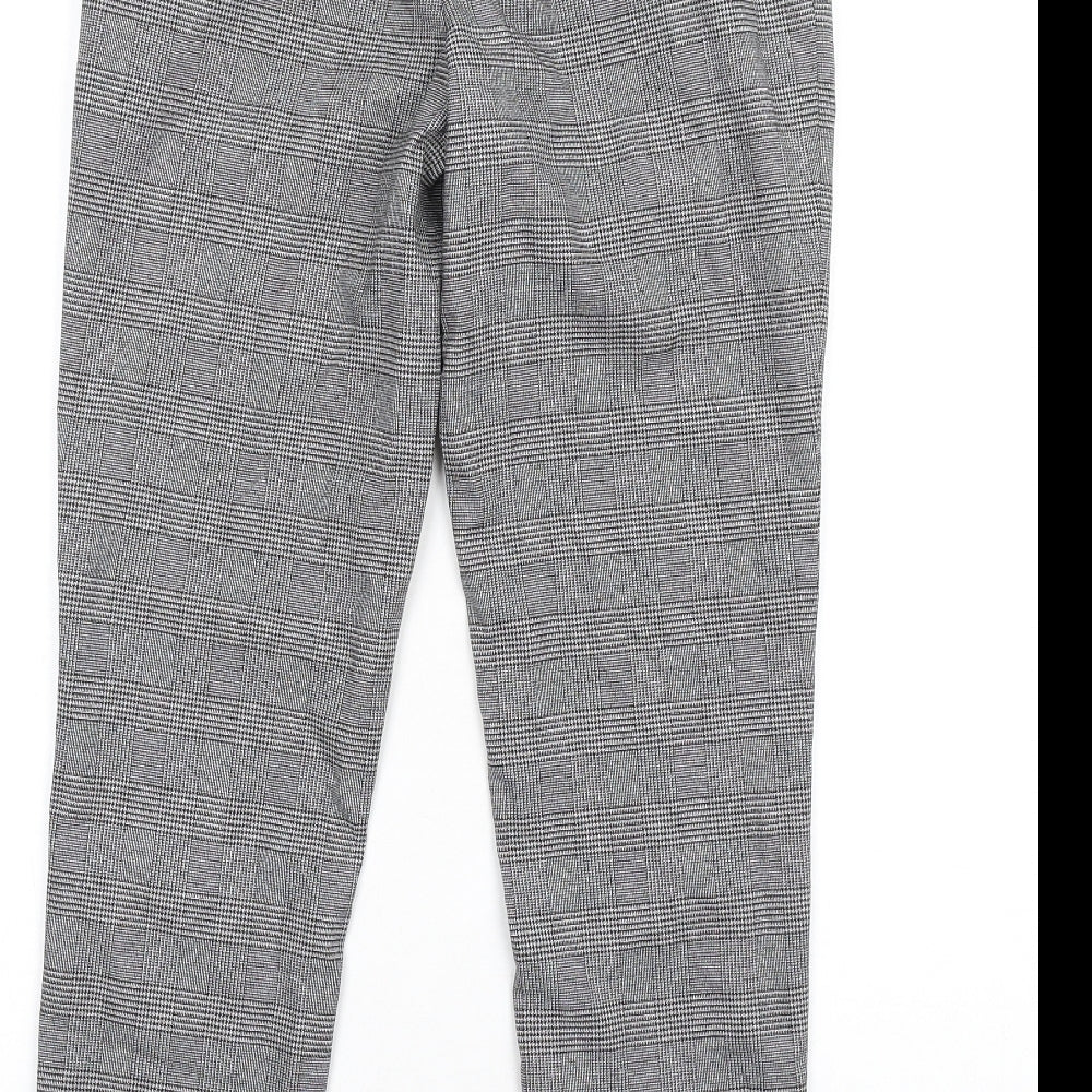 Womens UK Size XS Uniqlo Regular Fit Dress Pants Grey Trousers