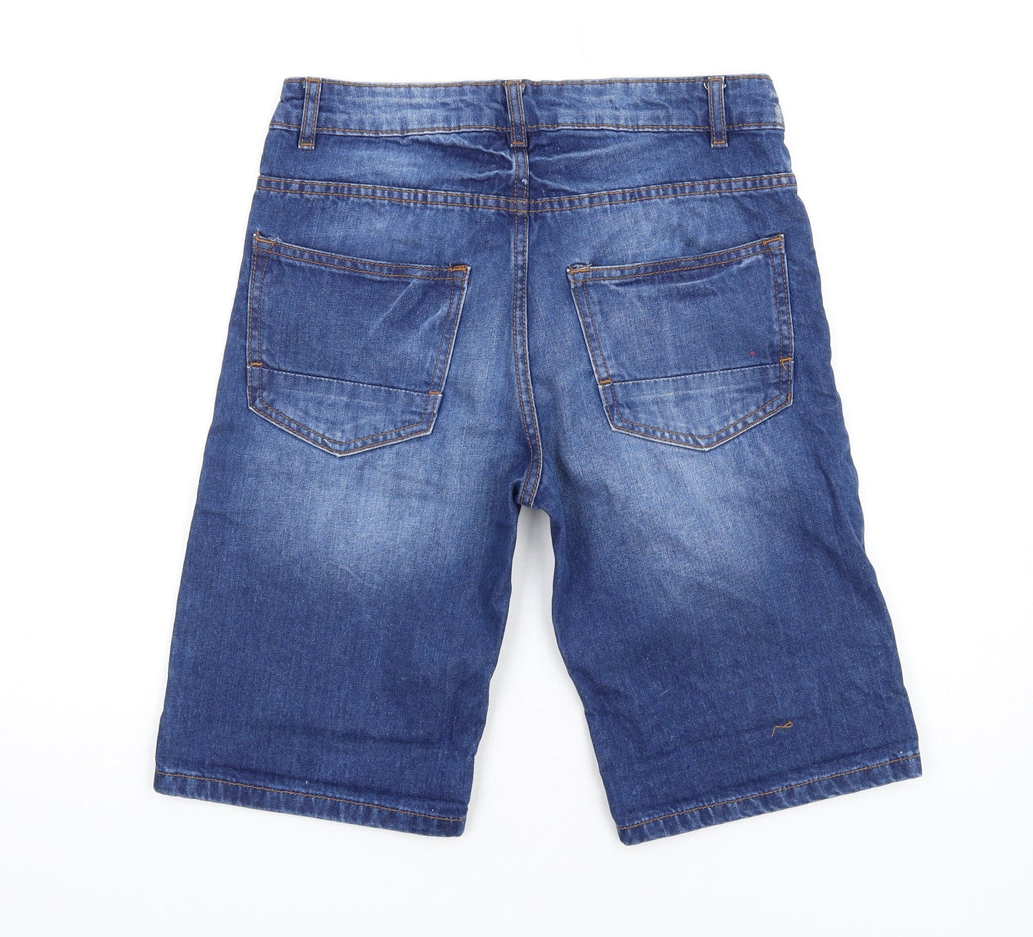 Denim & Co. Mens Blue Cotton Bermuda Shorts Size 28 in L12 in Slim Zip