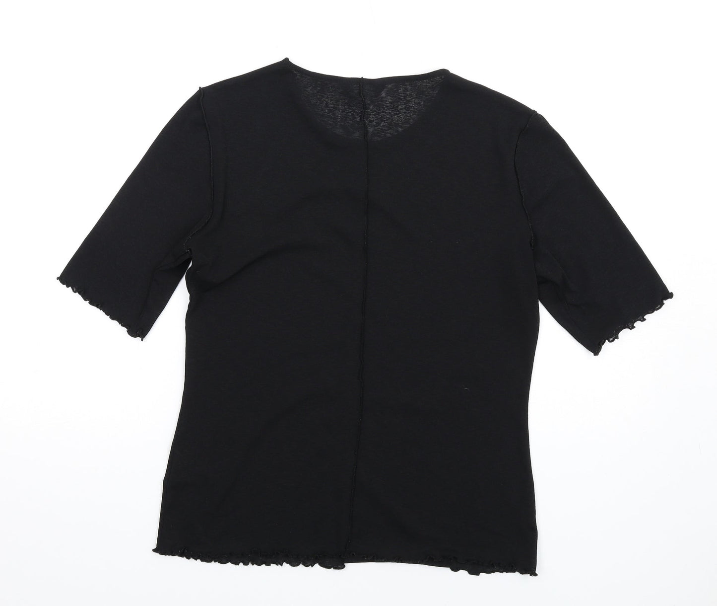 Womens UK Size 12 Marks and Spencer Black Basic T-Shirt