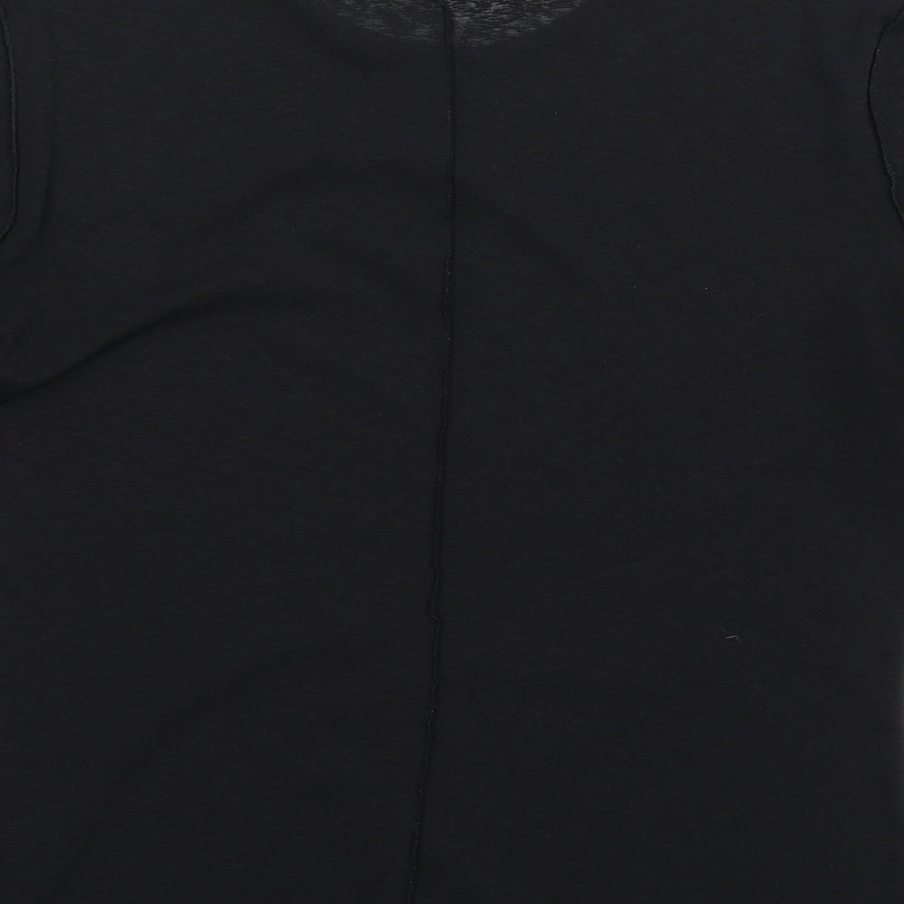 Womens UK Size 12 Marks and Spencer Black Basic T-Shirt