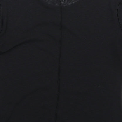 Womens UK Size 12 Marks and Spencer Black Basic T-Shirt