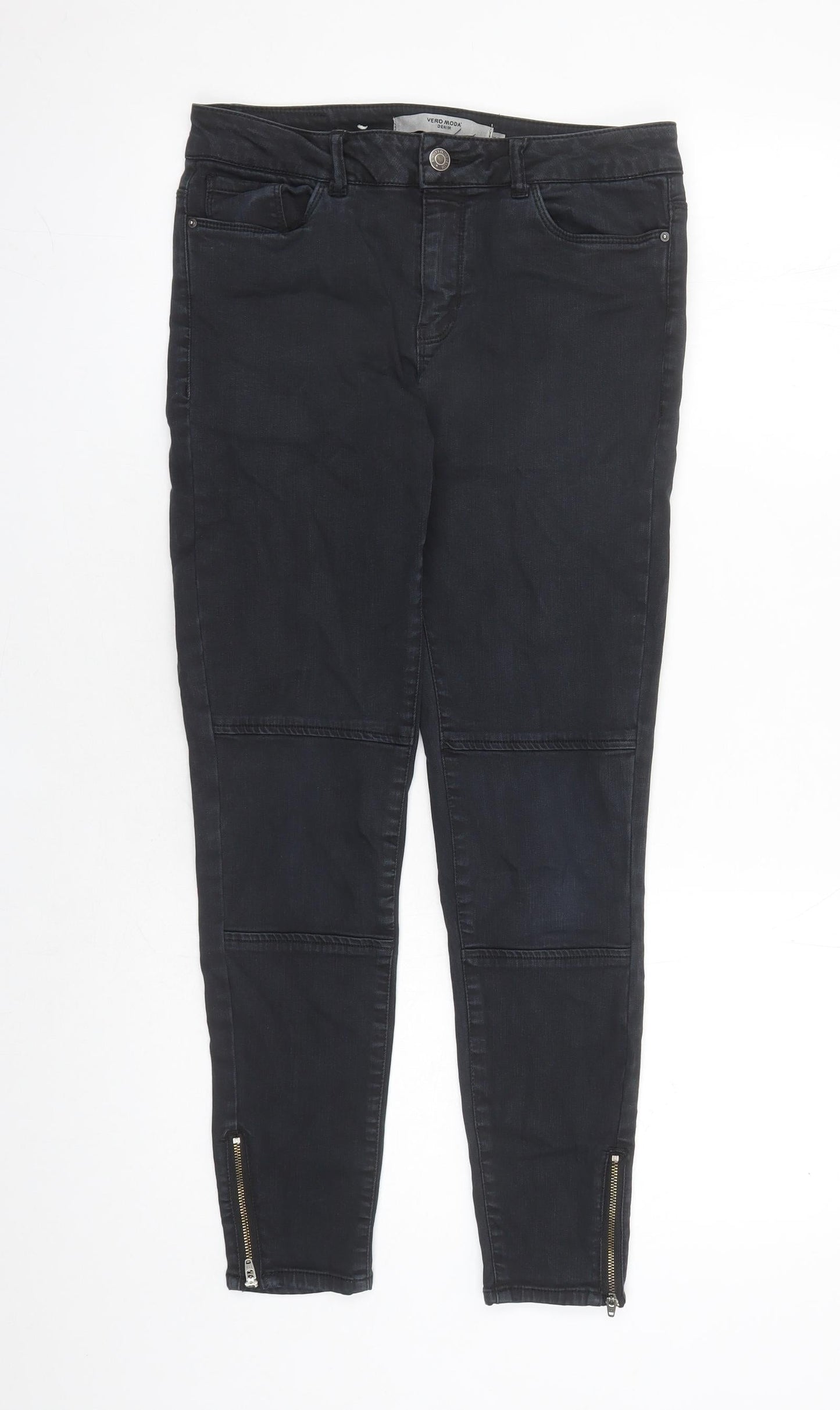 Womens UK Size 30 in VERO MODA Regular Fit Skinny Black Jeans