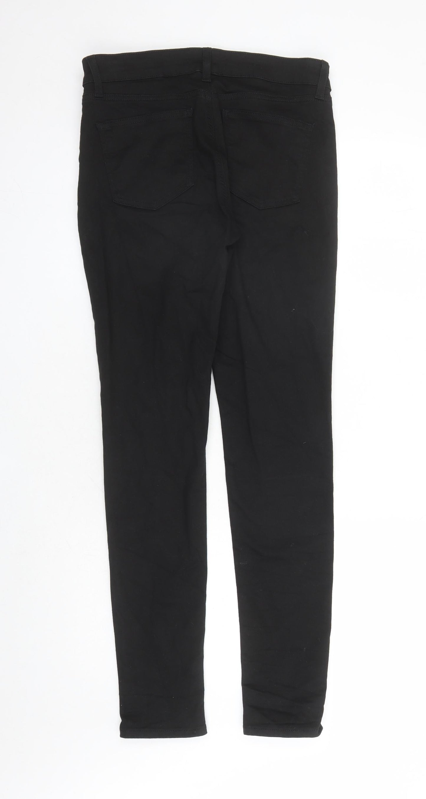 Uniqlo Womens Black Cotton Tapered Jeans Size 30 in L30 in Slim Zip - Stretch