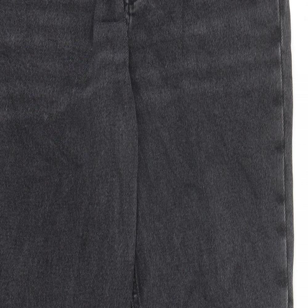 Womens UK Size 10 H&M Regular Fit Straight Black Jeans