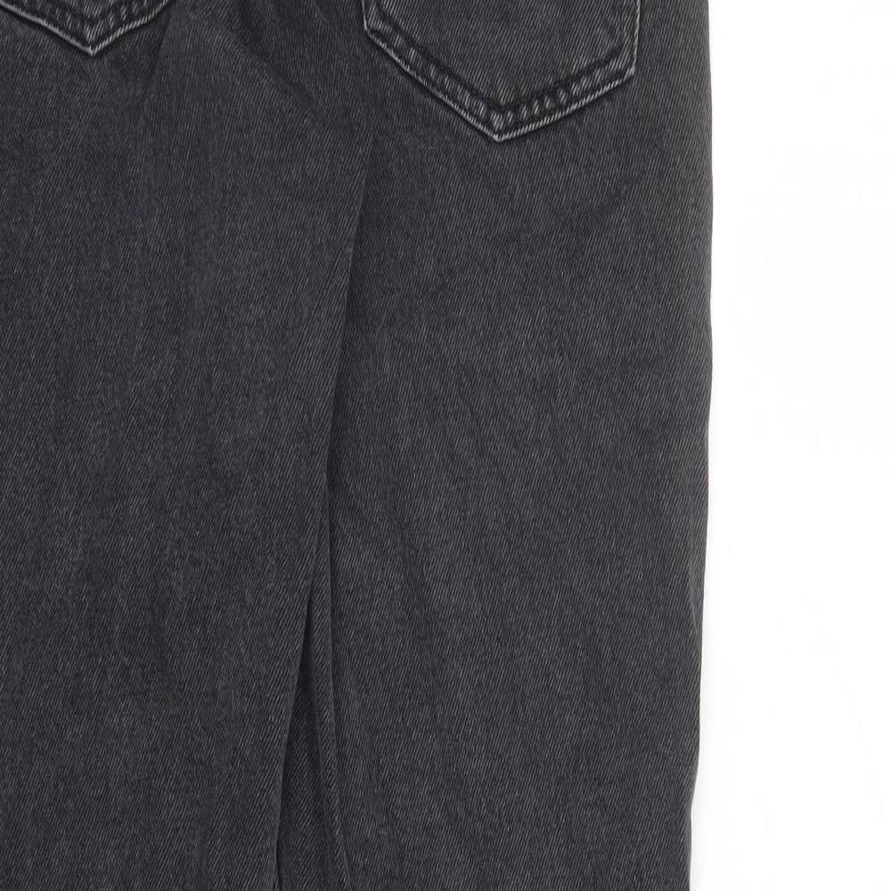 Womens UK Size 10 H&M Regular Fit Straight Black Jeans