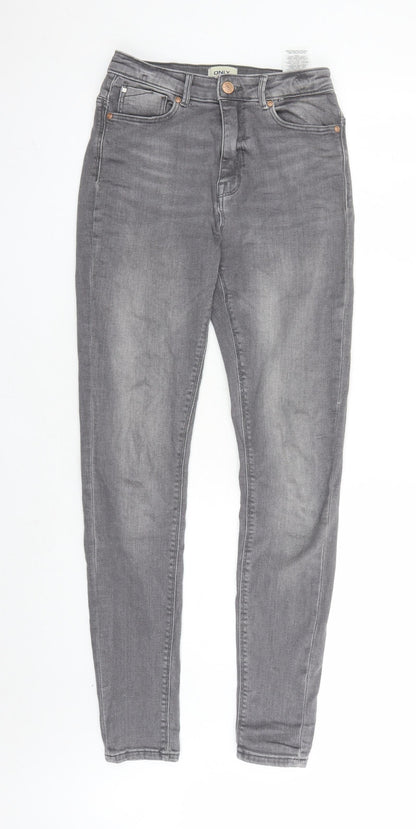 Only Womens Green Cotton Skinny Jeans Size M L30 in Regular Zip