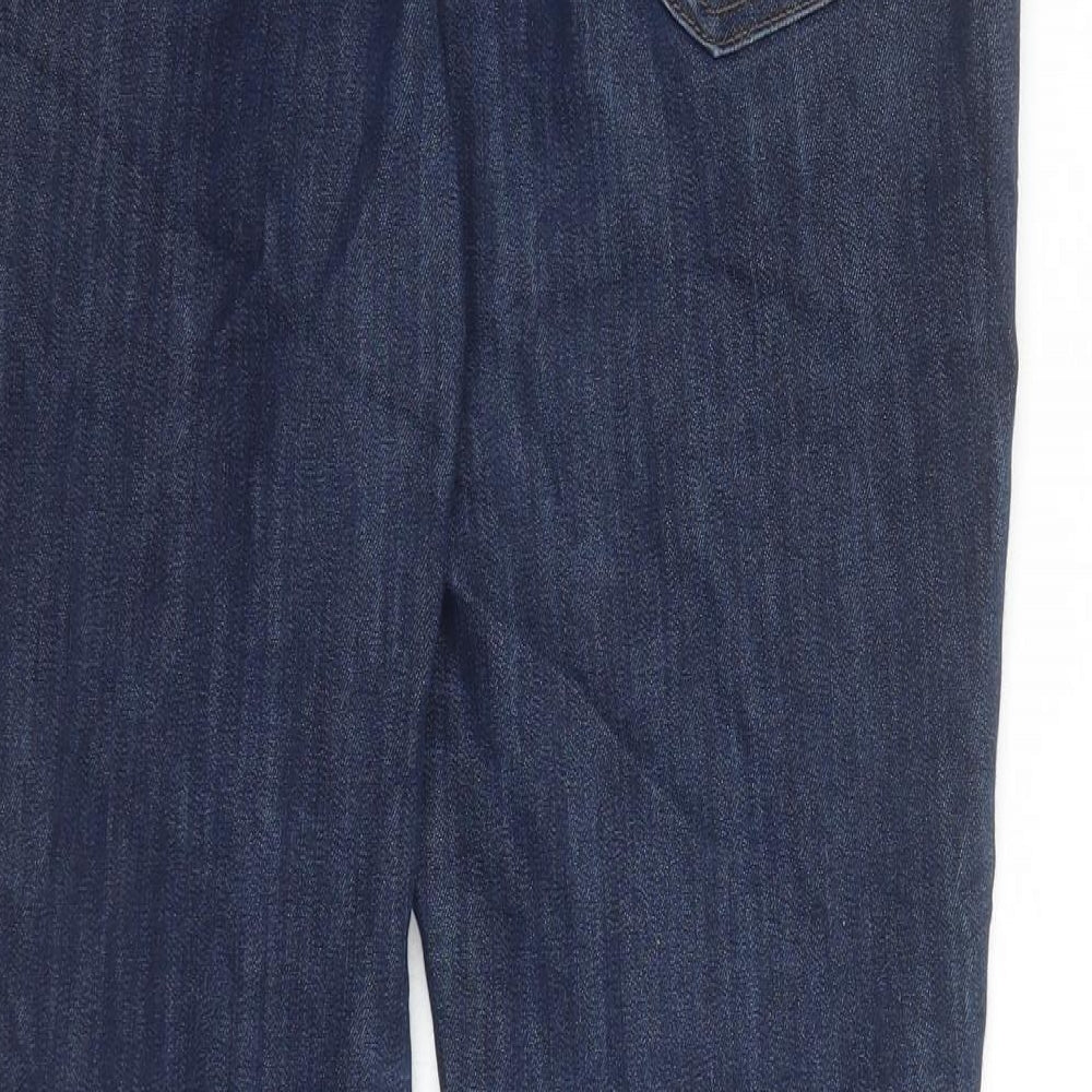 Gap Womens Blue Cotton Straight Jeans Size 14 L26 in Regular Zip