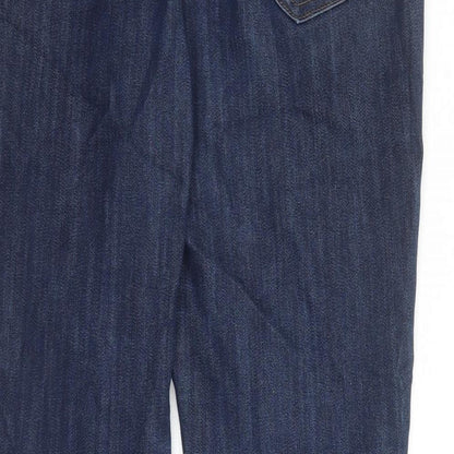Gap Womens Blue Cotton Straight Jeans Size 14 L26 in Regular Zip