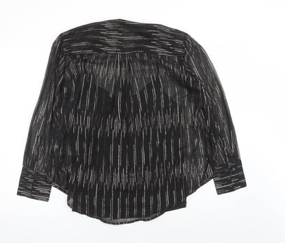 Womens UK Size 10 Marks and Spencer Black Basic Button-Up