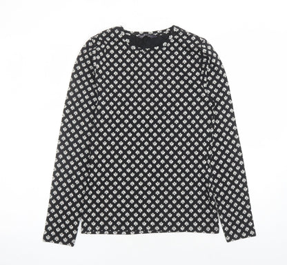 Womens UK Size 8 Marks and Spencer Black Basic T-Shirt