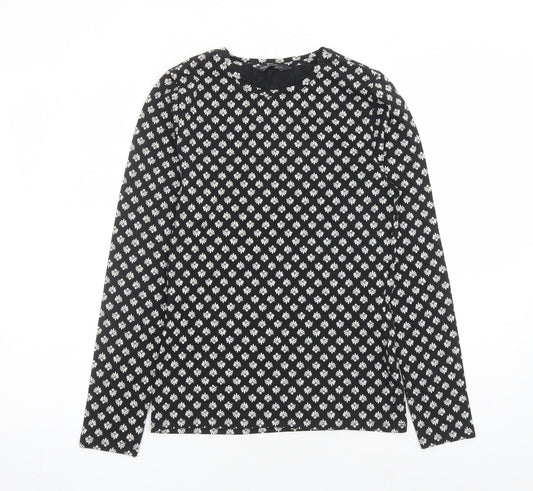 Womens UK Size 8 Marks and Spencer Black Basic T-Shirt