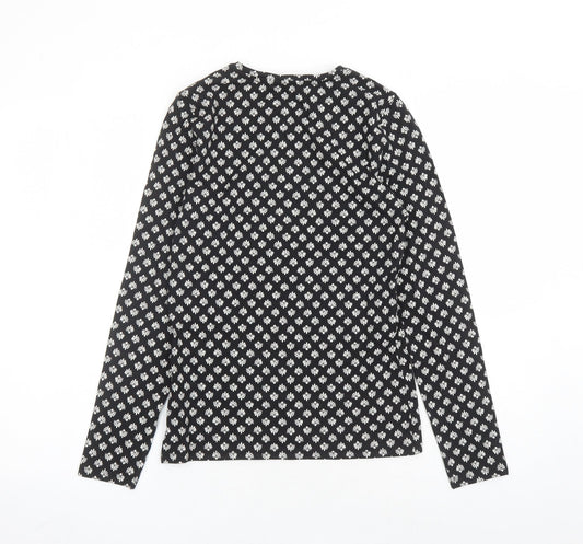 Womens UK Size 8 Marks and Spencer Black Basic T-Shirt