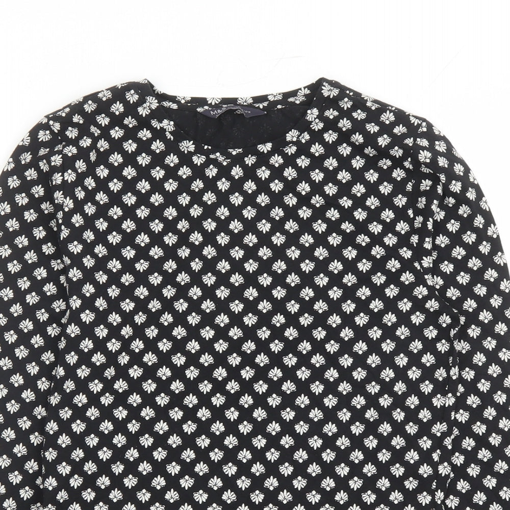 Womens UK Size 8 Marks and Spencer Black Basic T-Shirt