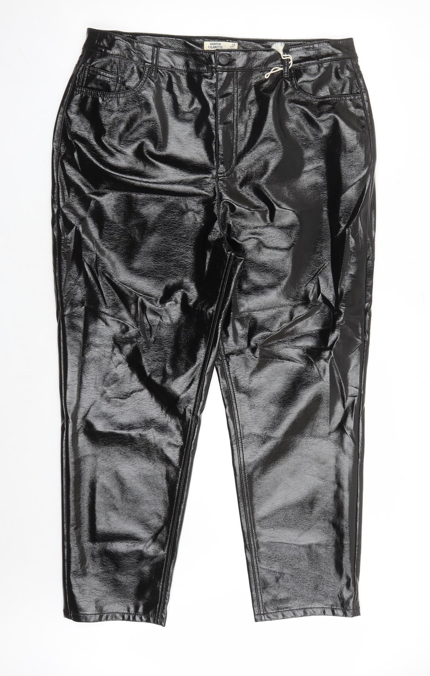 Womens UK Size 18 Marks and Spencer Regular Fit  Black Trousers