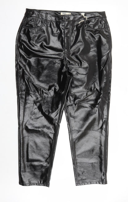 Womens UK Size 18 Marks and Spencer Regular Fit  Black Trousers