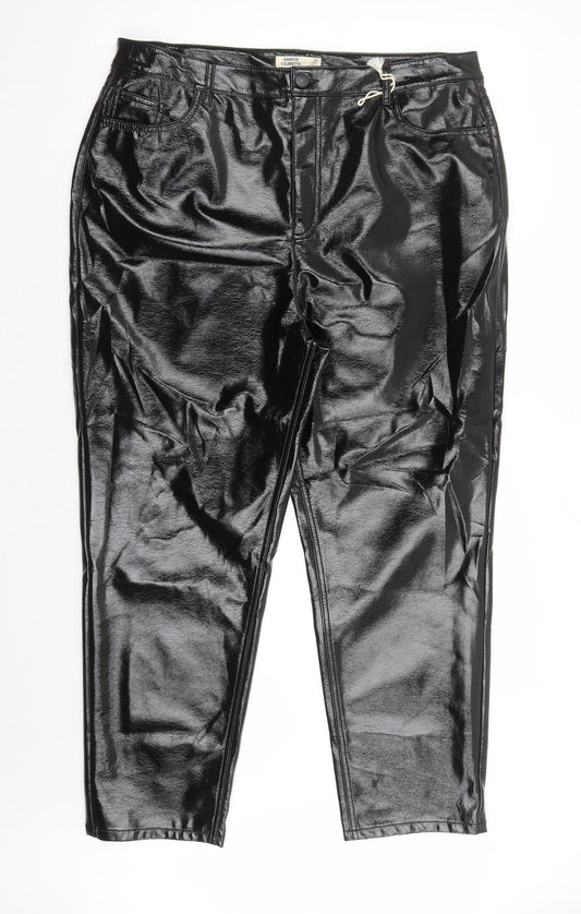 Womens UK Size 18 Marks and Spencer Regular Fit  Black Trousers