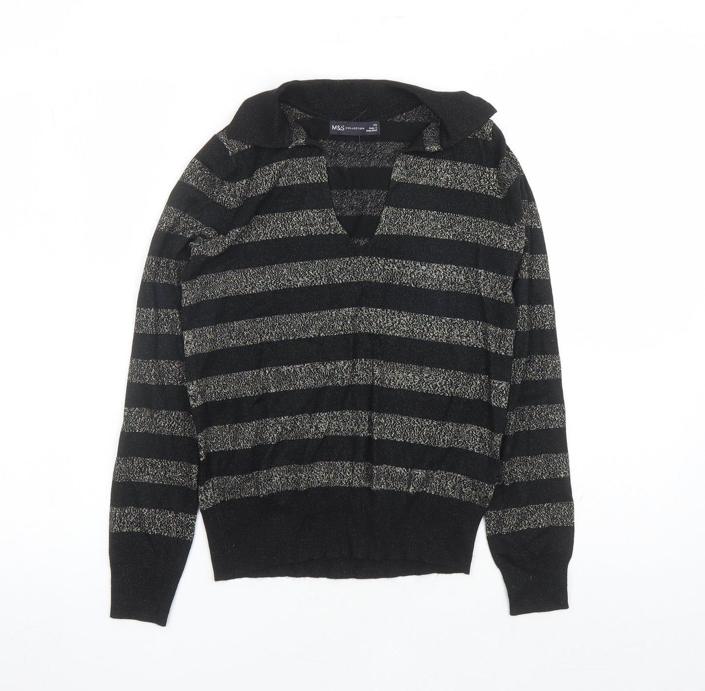 Womens UK Size XS Marks and Spencer Black Pullover Jumper