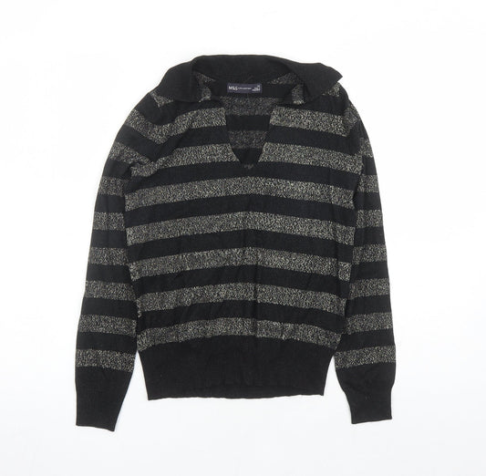 Womens UK Size XS Marks and Spencer Black Pullover Jumper