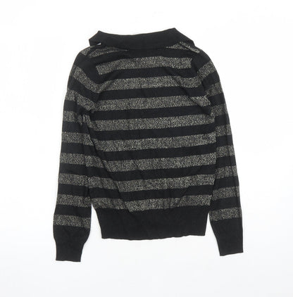 Womens UK Size XS Marks and Spencer Black Pullover Jumper