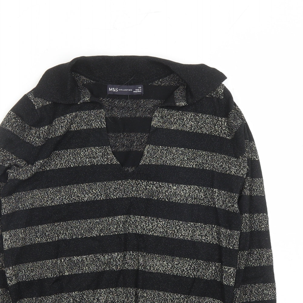 Womens UK Size XS Marks and Spencer Black Pullover Jumper