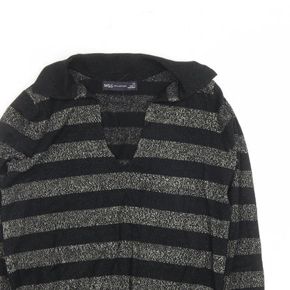 Womens UK Size XS Marks and Spencer Black Pullover Jumper