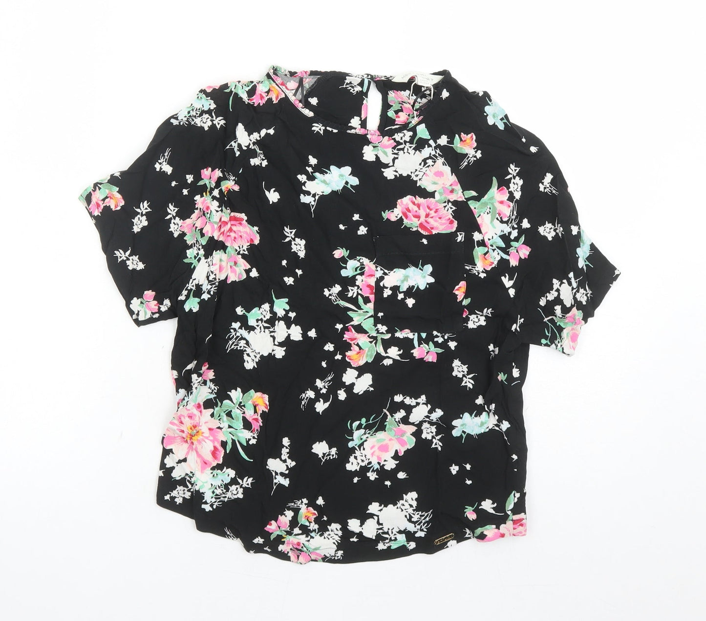 Womens UK Size 6 Marks and Spencer Black Basic Blouse