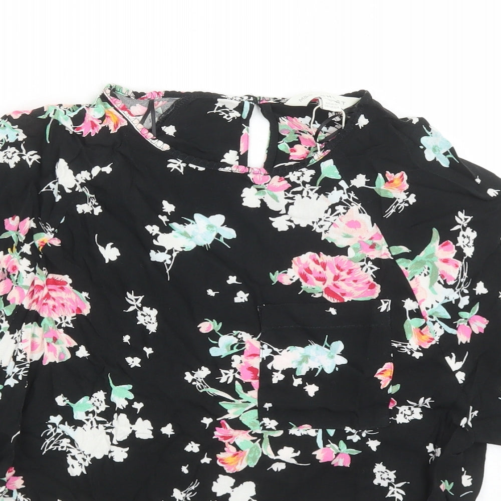 Womens UK Size 6 Marks and Spencer Black Basic Blouse