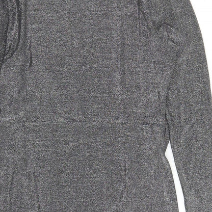 Marks and Spencer Womens Silver Polyamide A-Line Size 18 Round Neck Pullover - Shoulder Pads