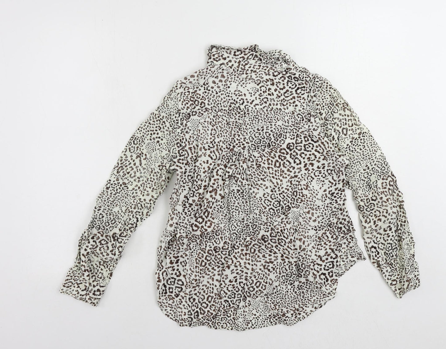 Womens UK Size S Velvet Heart White Basic Button-Up