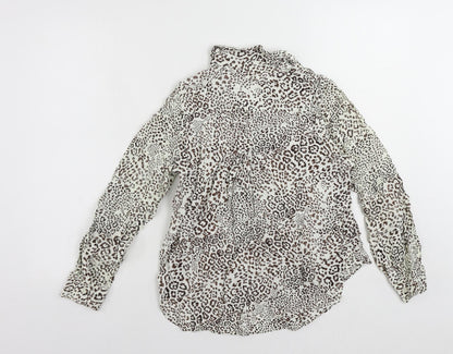 Womens UK Size S Velvet Heart White Basic Button-Up