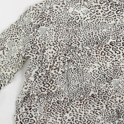 Womens UK Size S Velvet Heart White Basic Button-Up