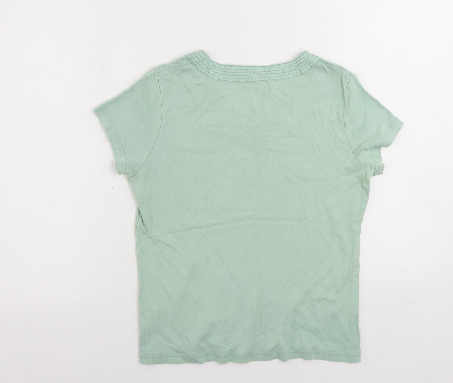 Womens UK Size 14 Maine New England Green Basic T-Shirt