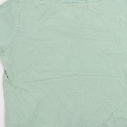 Womens UK Size 14 Maine New England Green Basic T-Shirt