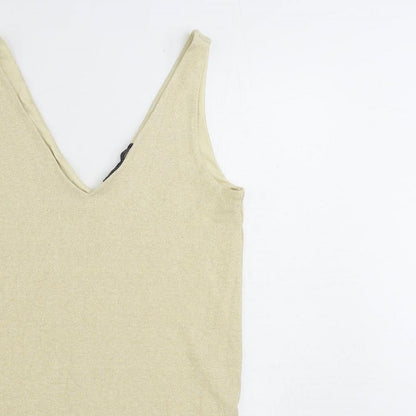 Womens UK Size 10 Marks and Spencer Beige Tunic Tank