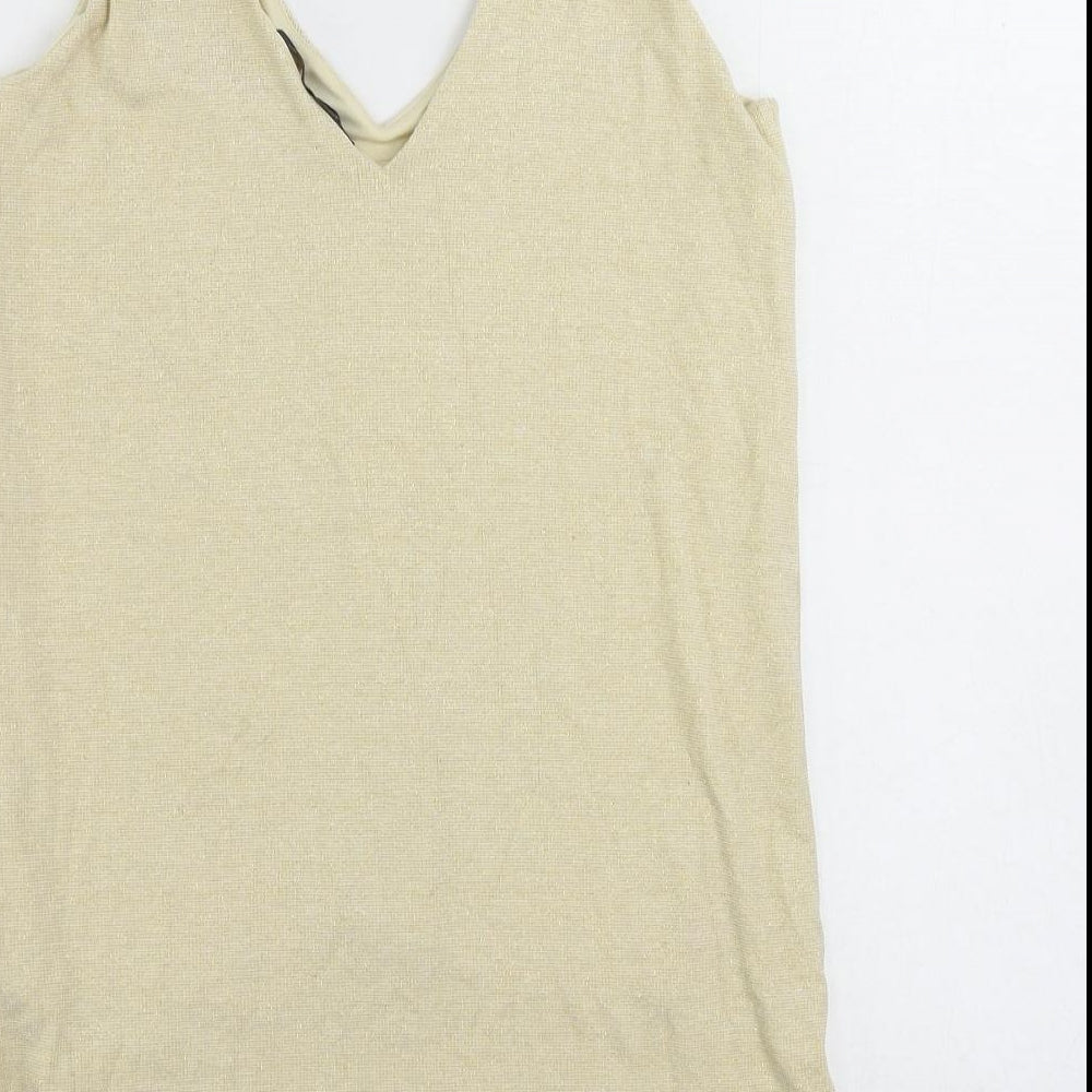 Womens UK Size 10 Marks and Spencer Beige Tunic Tank