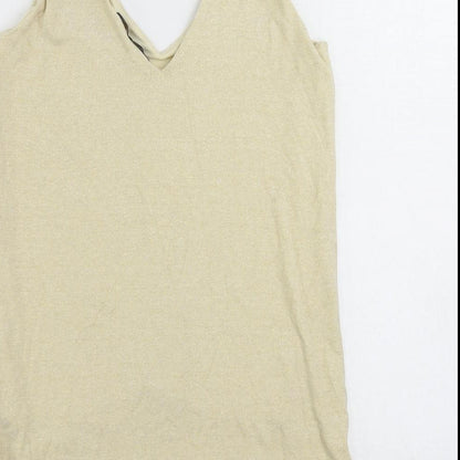 Womens UK Size 10 Marks and Spencer Beige Tunic Tank