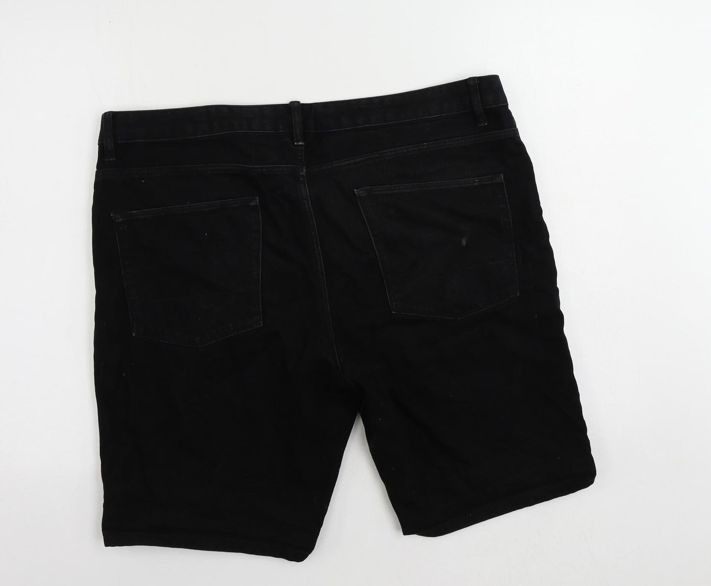 ASOS Mens Black Cotton Chino Shorts Size 38 in L10 in Regular Button