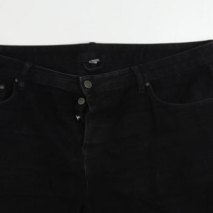 ASOS Mens Black Cotton Chino Shorts Size 38 in L10 in Regular Button